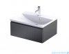 Oristo Brylant szafka podumywalkowa wisząca Ryflowana 60x25x45 czarny mat OR36-SD1S-60-8R